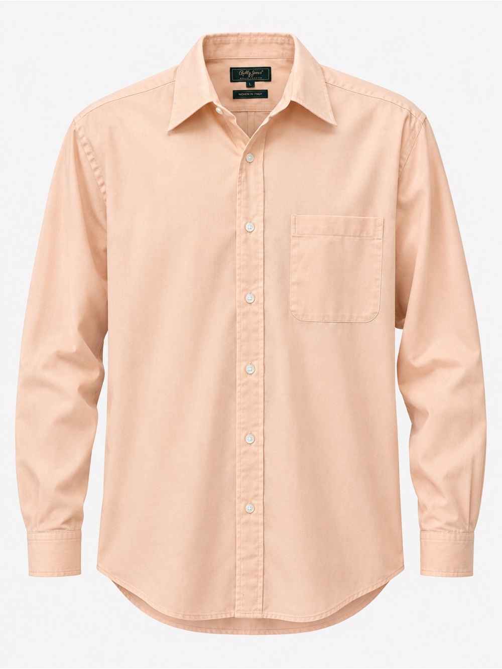 Bobby Jones Long-Sleeve Button-Down Shirt in Peach